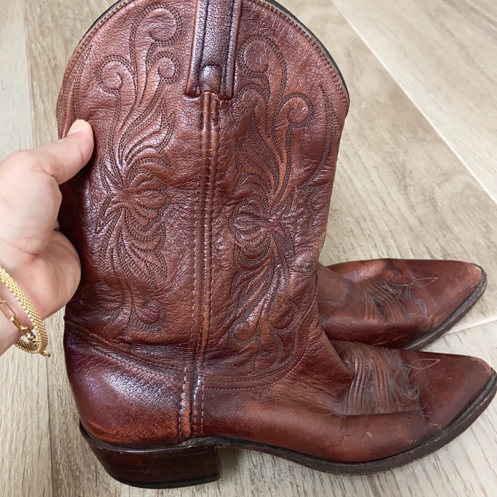 Dan Post Leather Cowboy Boots
